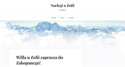 Desktop Screenshot of noclegi-uzofii.pl